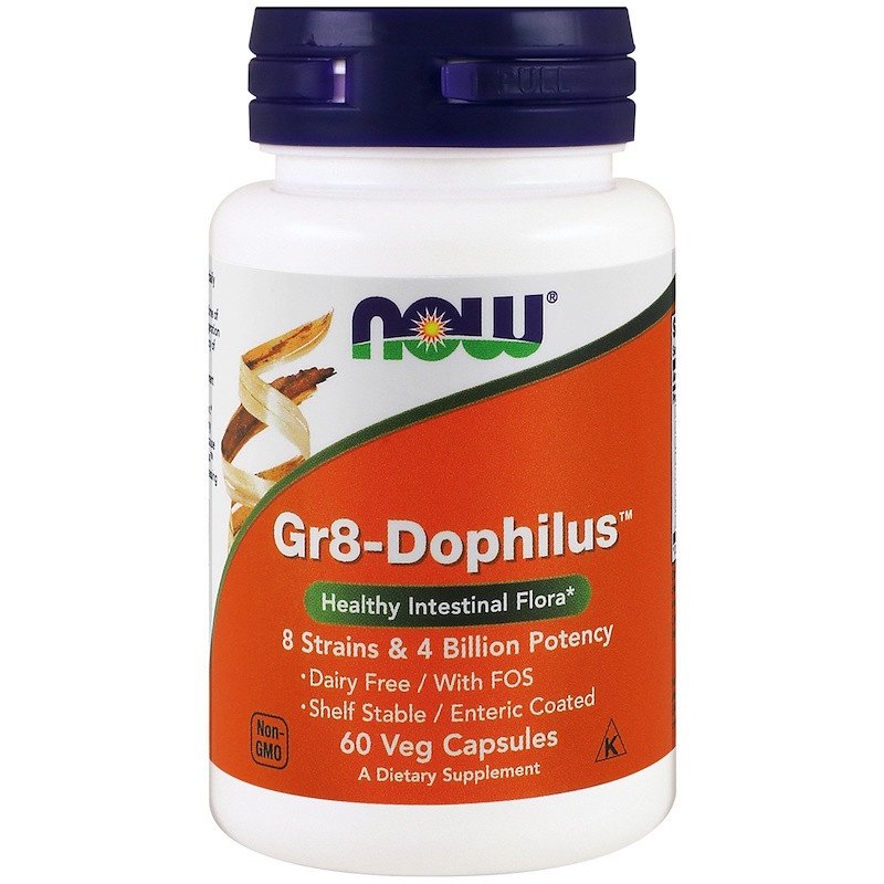 Добавка NOW Foods Gr8-Dophilus 60 caps,  ml, Now. Special supplements. 