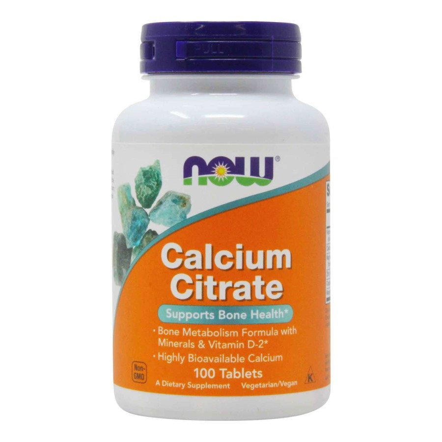 Витамины и минералы NOW Calcium Citrate Tablets, 100 таблеток,  мл, Now. Витамины и минералы. Поддержание здоровья Укрепление иммунитета 