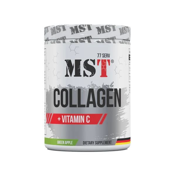 Препарат для суставов и связок MST Collagen + Vitamin C, 500 грамм Зеленое яблоко,  мл, MST Nutrition. Хондропротекторы. Поддержание здоровья Укрепление суставов и связок 