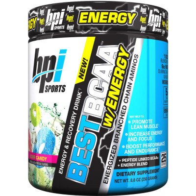 Best BCAA w/Energy, 250 g, BPi Sports. BCAA. Weight Loss recovery Anti-catabolic properties Lean muscle mass 