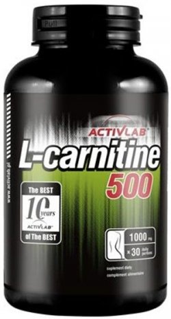 L-Carnitine 500, 60 шт, ActivLab. L-карнитин. Снижение веса Поддержание здоровья Детоксикация Стрессоустойчивость Снижение холестерина Антиоксидантные свойства 