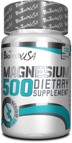 Magnesium 500 mg, 120 шт, BioTech. Магний Mg. Поддержание здоровья Снижение холестерина Предотвращение утомляемости 