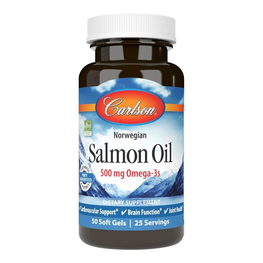 Жирные кислоты Carlson Labs Salmon Oil, 50 капсул,  ml, Carlson Labs. Fats. General Health 