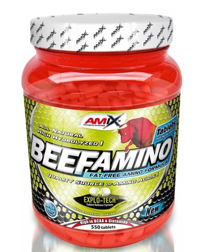 Beef Amino, 250 piezas, AMIX. Complejo de aminoácidos. 