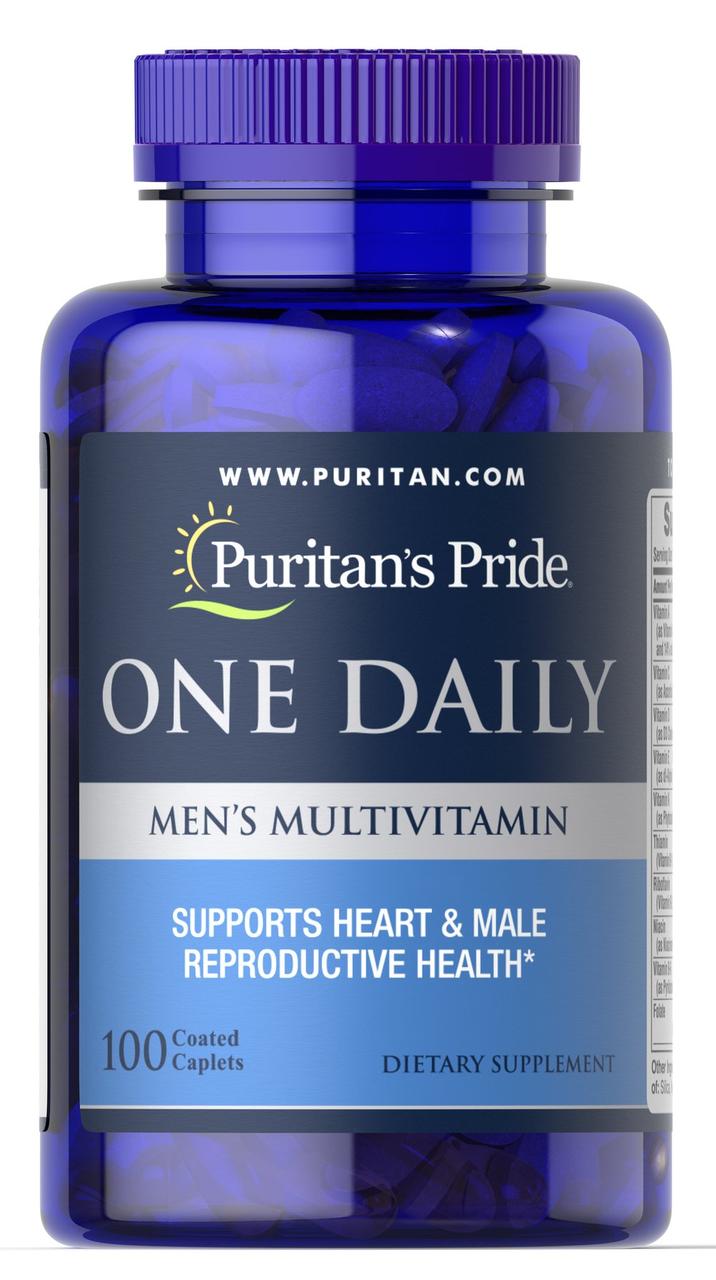 One Daily Men's Multivitamin100 Caplets,  мл, Puritan's Pride. Хондропротекторы. Поддержание здоровья Укрепление суставов и связок 