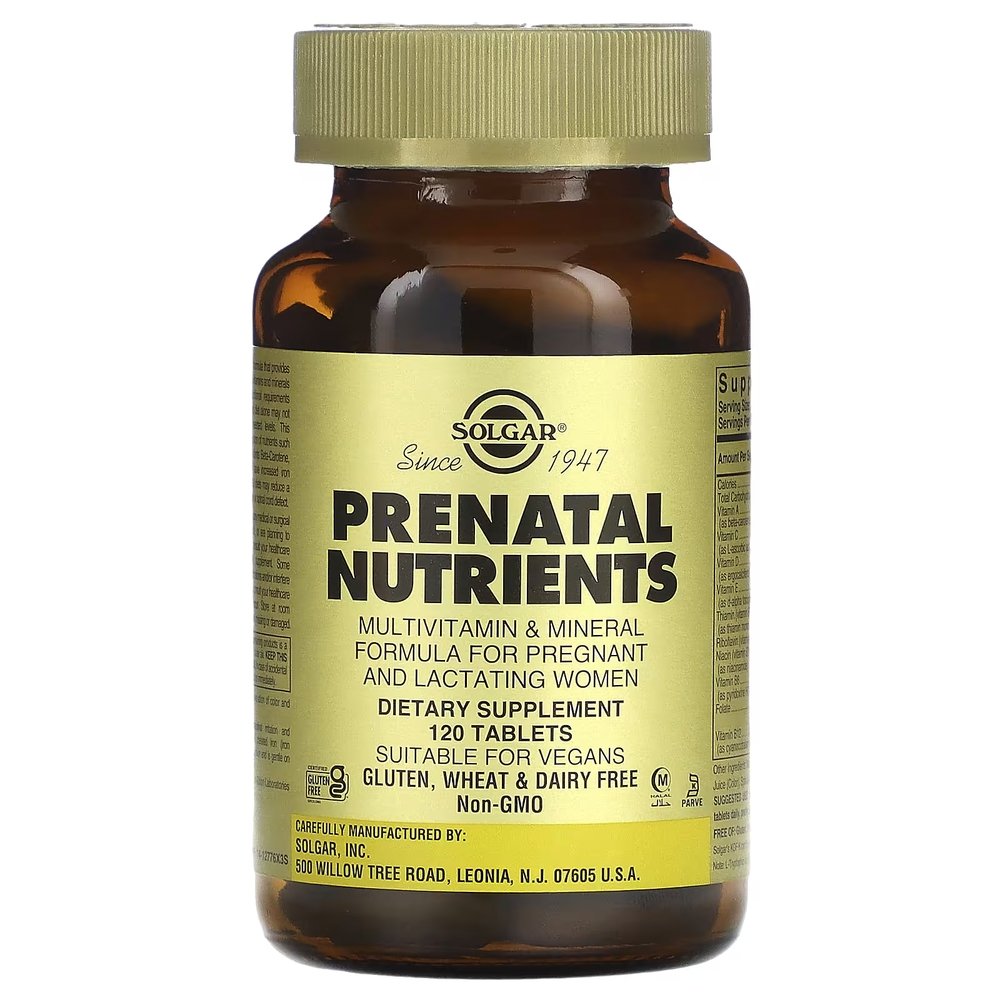 Solgar Витамины и минералы Solgar Prenatal Nutrients Multivitamin &amp; Mineral, 120 таблеток, , 