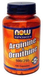 Arginine & Ornithine, 100 шт, Now. Аминокислотные комплексы. 