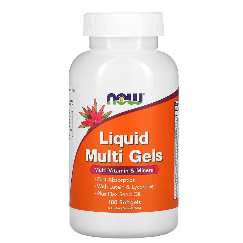 Now Витамины и минералы NOW Liquid Multi Gels, 180 капсул, , 