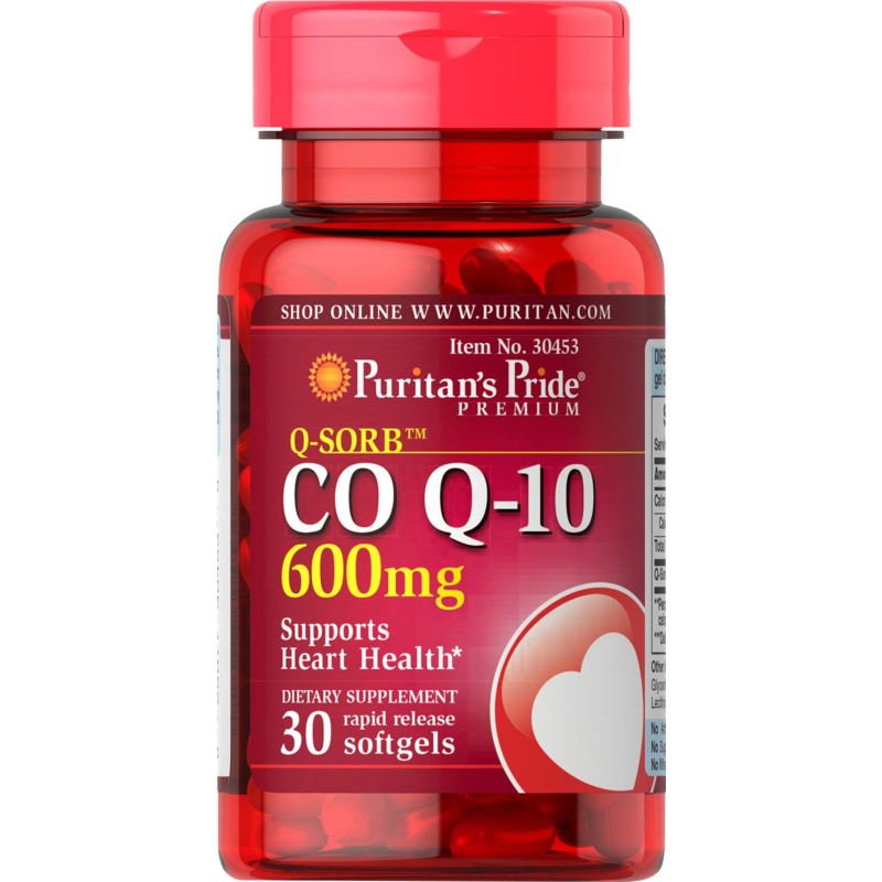 Puritan's Pride Натуральная добавка Puritan's Pride CO Q10 600 mg, 30 капсул, , 