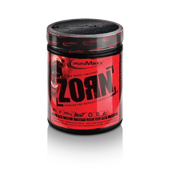 Предтренировочный комплекс IronMaxx Zorn, 480 грамм Смородина,  ml, IronMaxx. Pre Workout. Energy & Endurance 