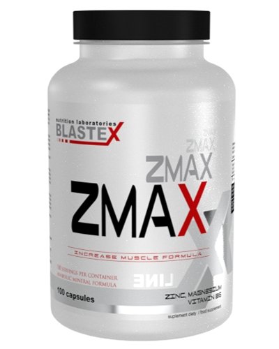 ZMAX, 100 шт, Blastex. ZMA (Цинк, Магний и B6),ZMA. Поддержание здоровья Повышение тестостерона 