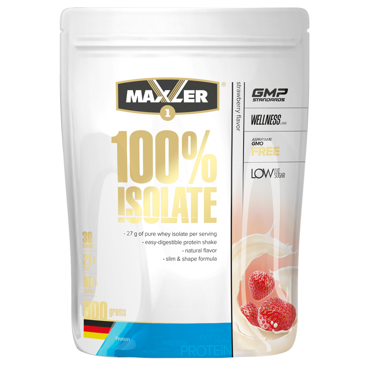 Maxler 100% Isolate 450 г - клубника,  мл, Maxler. Протеин. Набор массы Восстановление Антикатаболические свойства 