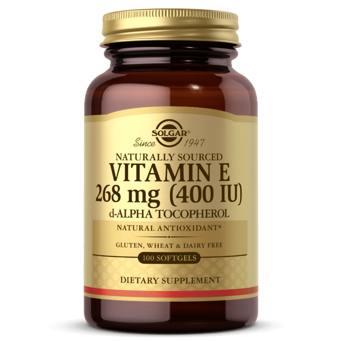 Натуральный витамин Е Vitamin E Solgar 268 мг 400 МЕ 100 желатиновых капсул солгар,  мл, Solgar. Витамин E. Поддержание здоровья Антиоксидантные свойства 