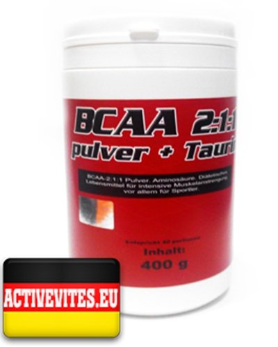 BCAA 2:1:1 Pulver + Taurin, 400 г, Activevites. BCAA. Снижение веса Восстановление Антикатаболические свойства Сухая мышечная масса 