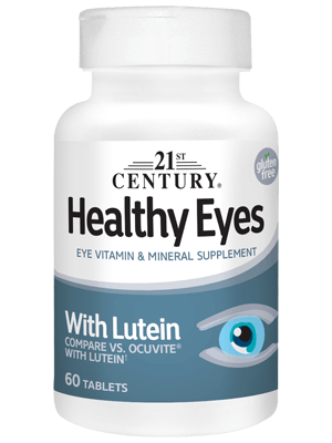 Харчова добавка 21st Century Healthy Eyes with Lutein 60 Tabs,  мл, 21st Century. Витамины и минералы. Поддержание здоровья Укрепление иммунитета 