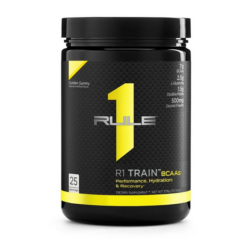 Rule One Proteins БЦАА R1 (Rule One) рул ван 1 R1 Train BCAAs (375 г) рул ван 1 golden gummy, , 0.375 