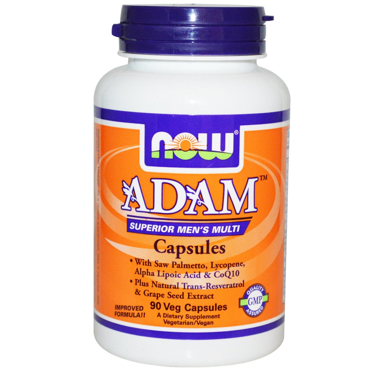 Adam Superior Men's Multi NOW Foods 90 Veg Caps,  ml, Now. Vitamins and minerals. General Health Immunity enhancement 