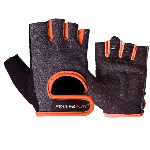 Экипировка Перчатки для фитнеса Power Play, серо оранжевые - PP-2935 M,  ml, PowerPlay. Equipment. 