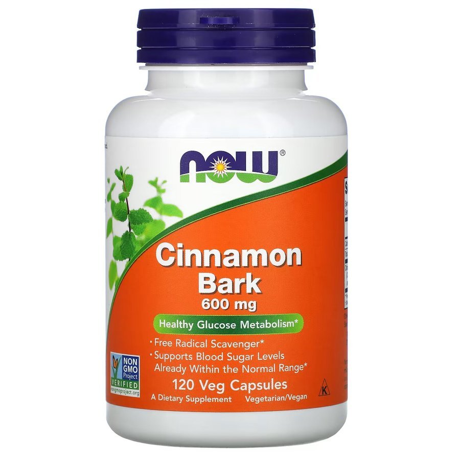 Now Натуральная добавка NOW Cinnamon Bark 600 mg, 120 вегакапсул, , 