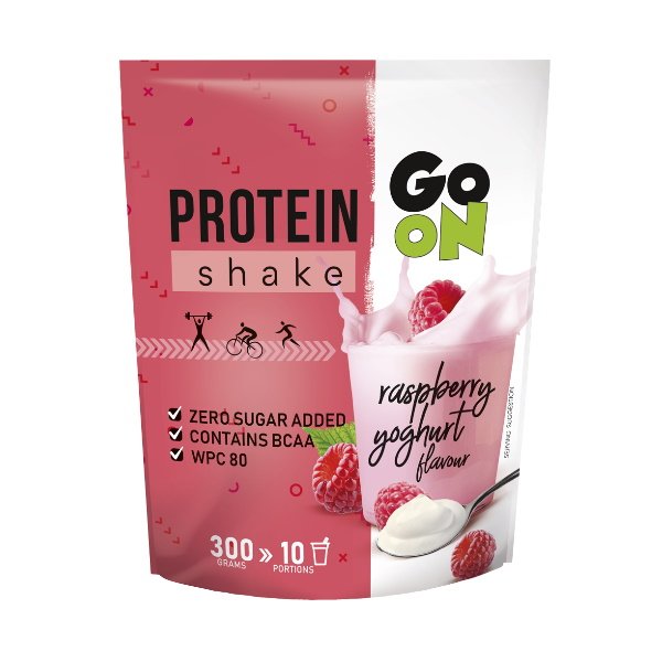 Протеин GoOn Protein Shake, 300 грамм Малиновый йогурт,  ml, Go On Nutrition. Protein. Mass Gain स्वास्थ्य लाभ Anti-catabolic properties 