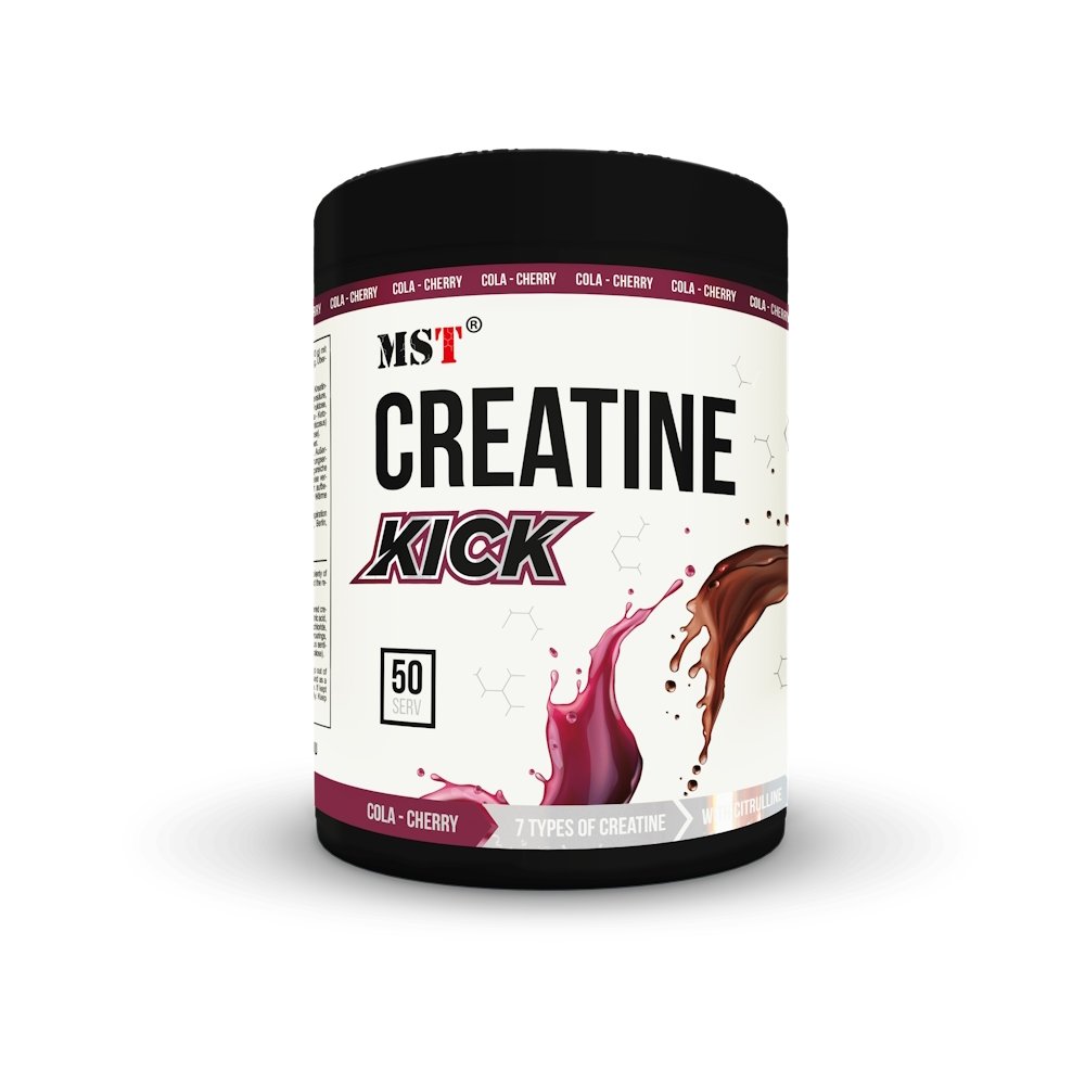 Креатин MST Creatine Kick, 500 грамм Вишня-кола,  мл, MST Nutrition. Креатин. Набор массы Энергия и выносливость Увеличение силы 