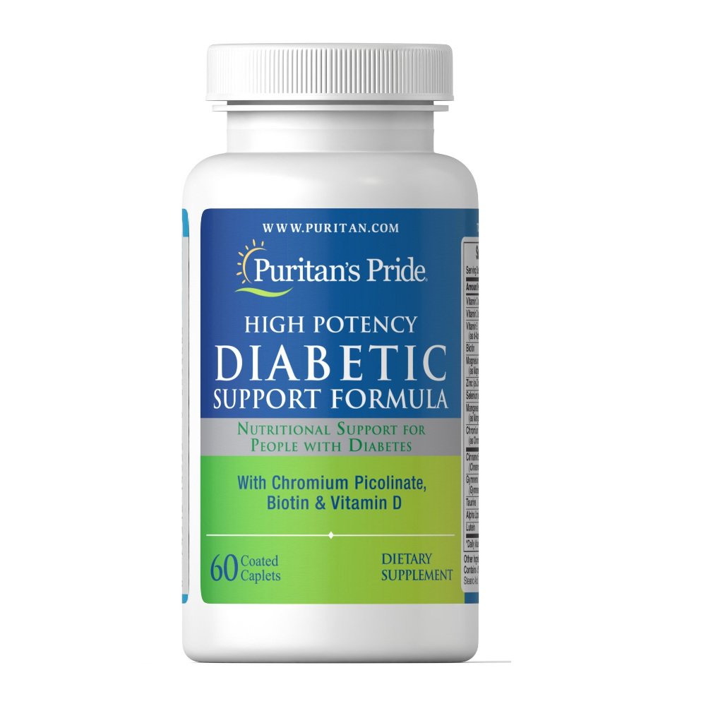 Puritan's Pride Витамины и минералы Puritan's Pride Diabetic Support Formula, 60 каплет, , 
