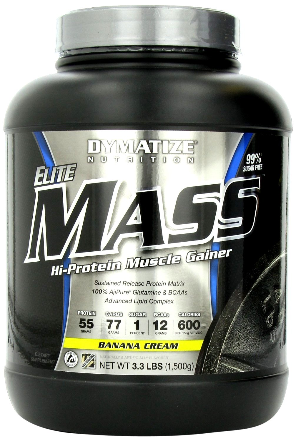 Elite Mass Gainer, 1500 g, Dymatize Nutrition. Ganadores. Mass Gain Energy & Endurance recuperación 