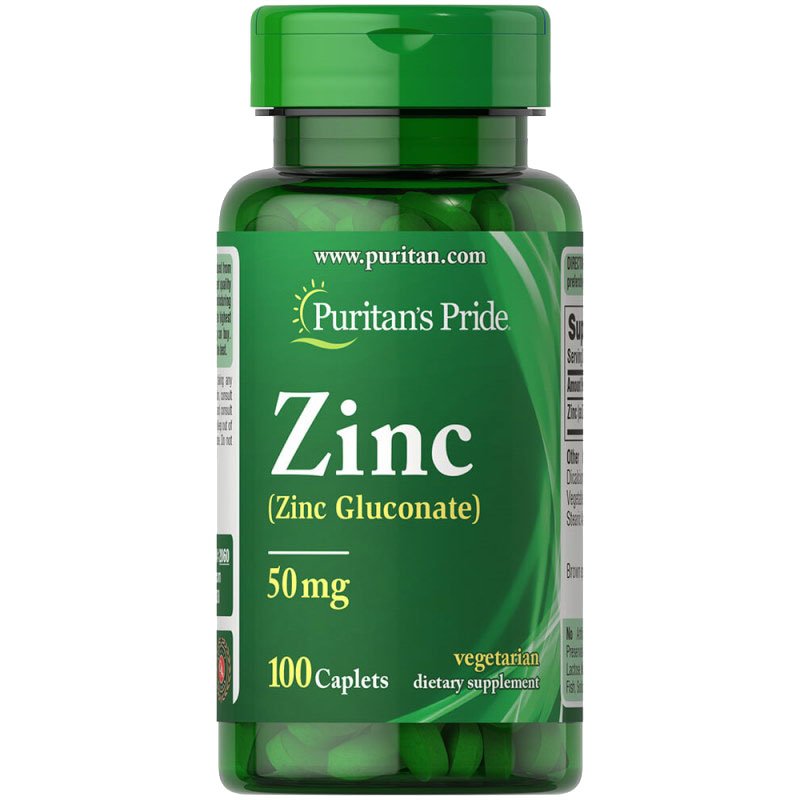 Витамины и минералы Puritan's Pride Zinc 50 mg, 100 каплет,  мл, Puritan's Pride. Витамины и минералы. Поддержание здоровья Укрепление иммунитета 