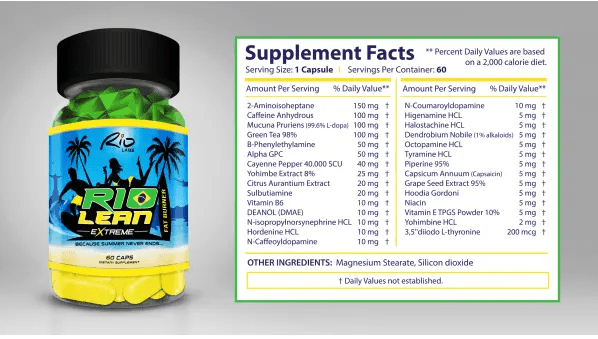 Rio Labs Rio Lean Extreme 60 шт. / 60 servings,  мл, Rio Labs. Жиросжигатель