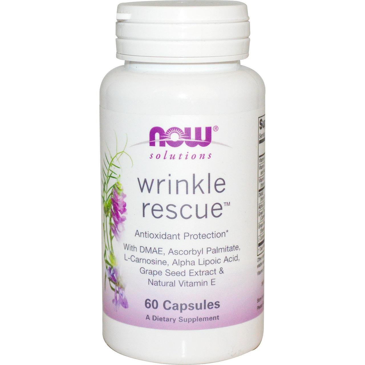Now NOW Wrinkle Rescue - 60 веган кап, , 