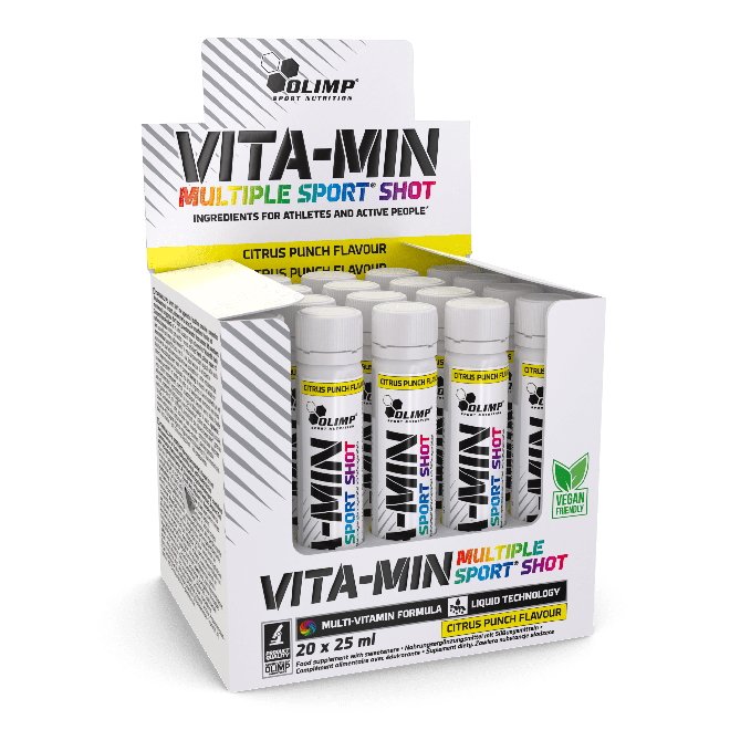 Витамины и минералы Olimp Vita-min Multiple Sport Shot, 20*25 мл Цитрусовый пунш,  мл, Olimp Labs. Витамины и минералы. Поддержание здоровья Укрепление иммунитета 