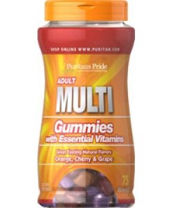 Adult Multi Gummies, 75 шт, Puritan's Pride. Витаминно-минеральный комплекс. Поддержание здоровья Укрепление иммунитета 