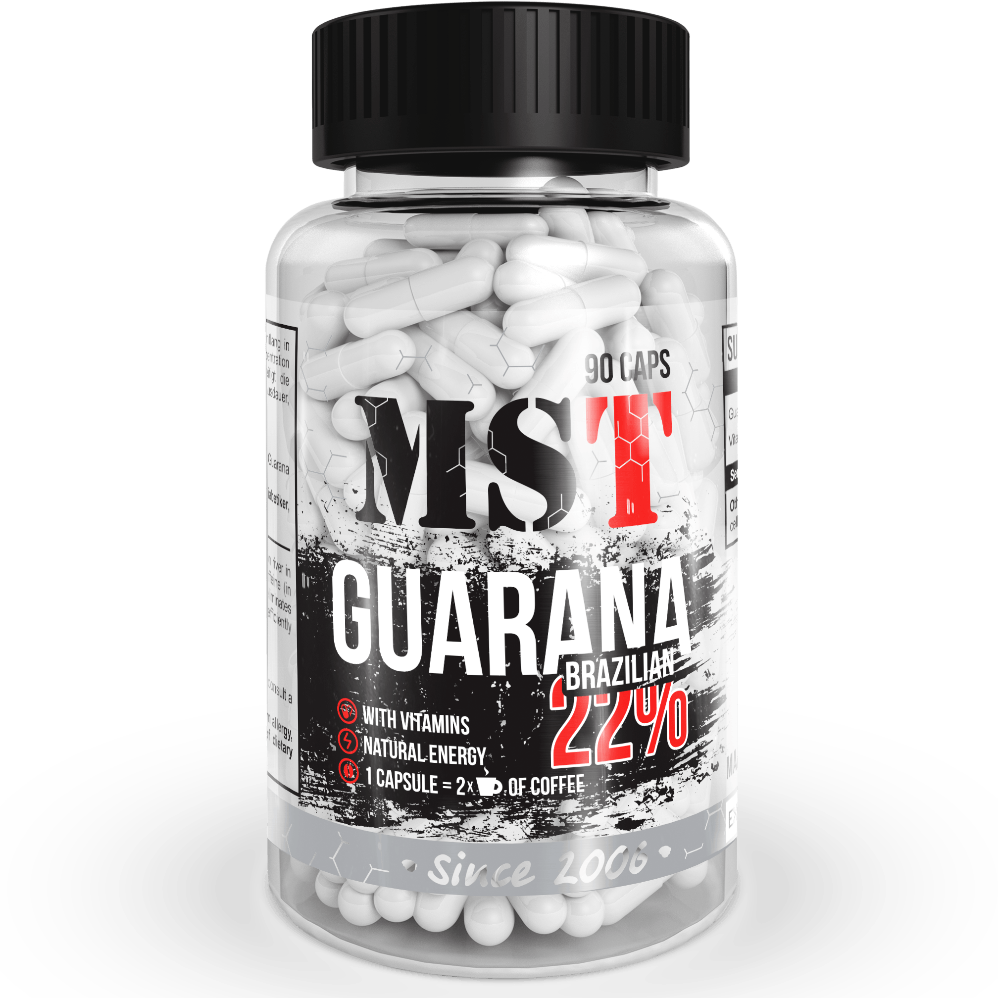 MST Nutrition Guarana 22% Brazilian, , 90 piezas