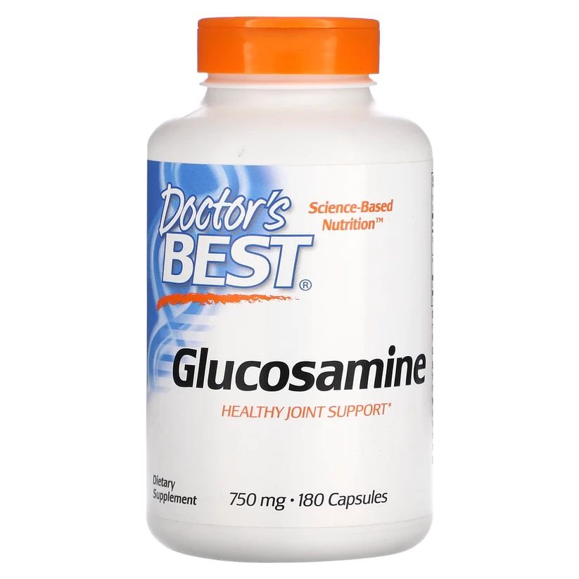 Препарат для суставов и связок Doctor's Best Glucosamine Sulfate 750 mg, 180 капсул,  ml, Doctor's BEST. For joints and ligaments. General Health Ligament and Joint strengthening 