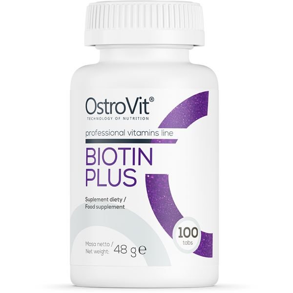 Витамины и минералы OstroVit Biotin Plus, 100 таблеток,  мл, OstroVit. Витамины и минералы. Поддержание здоровья Укрепление иммунитета 