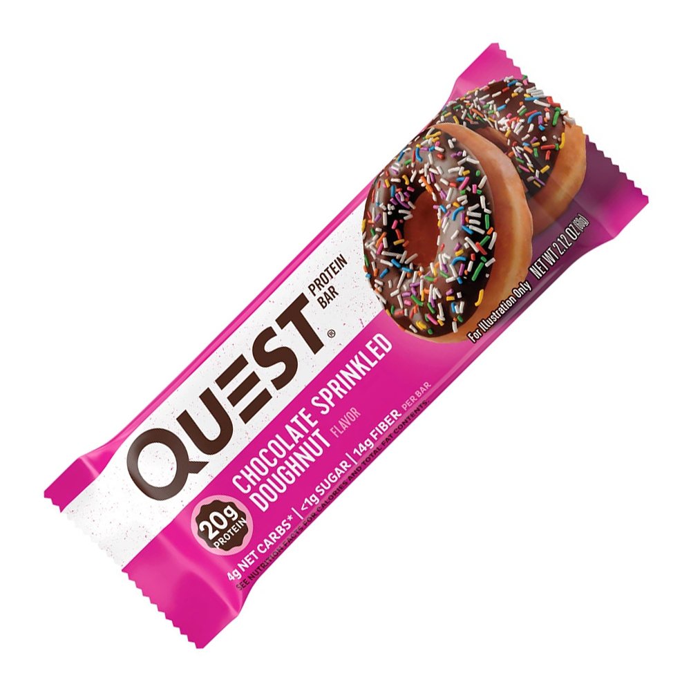 Батончик Quest Nutrition Protein Bar, 60 грамм Шоколадный пончик,  мл, Quest Nutrition. Батончик. 