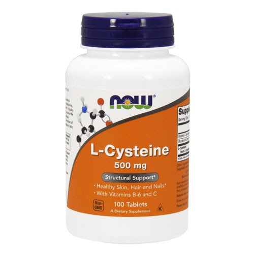 NOW L-Cysteine 500 мг - 100 таб,  мл, Now. Аминокислоты. 