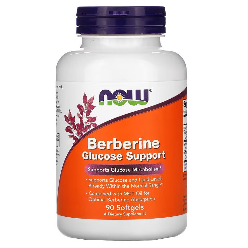 Now Натуральная добавка NOW Berberine Glucose Support, 90 капсул, , 