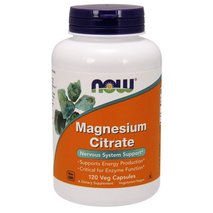 Магний Now Foods Magnesium Citrate (120 капс) нау фудс,  мл, Now. Магний Mg. Поддержание здоровья Снижение холестерина Предотвращение утомляемости 