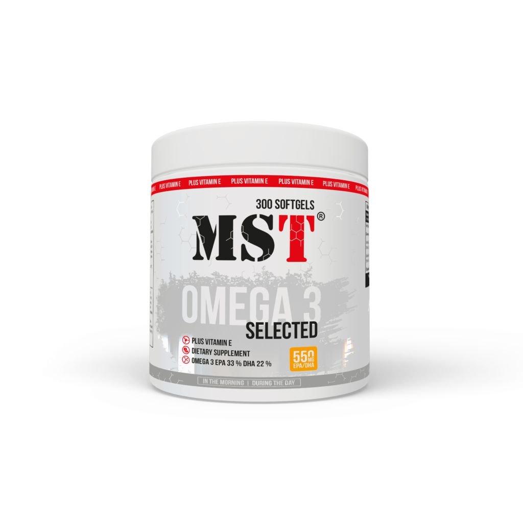 Жирные кислоты MST Omega 3 Selected 65%, 300 капсул,  ml, MST Nutrition. Fats. General Health 