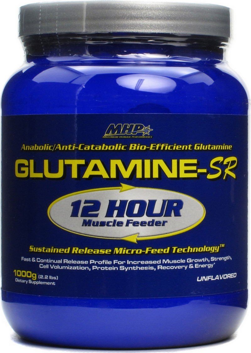 Glutamine-SR, 1000 г, MHP. Глютамин. Набор массы Восстановление Антикатаболические свойства 