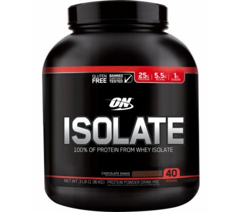Isolate, 1360 г, Optimum Nutrition. Сывороточный изолят. Сухая мышечная масса Снижение веса Восстановление Антикатаболические свойства 
