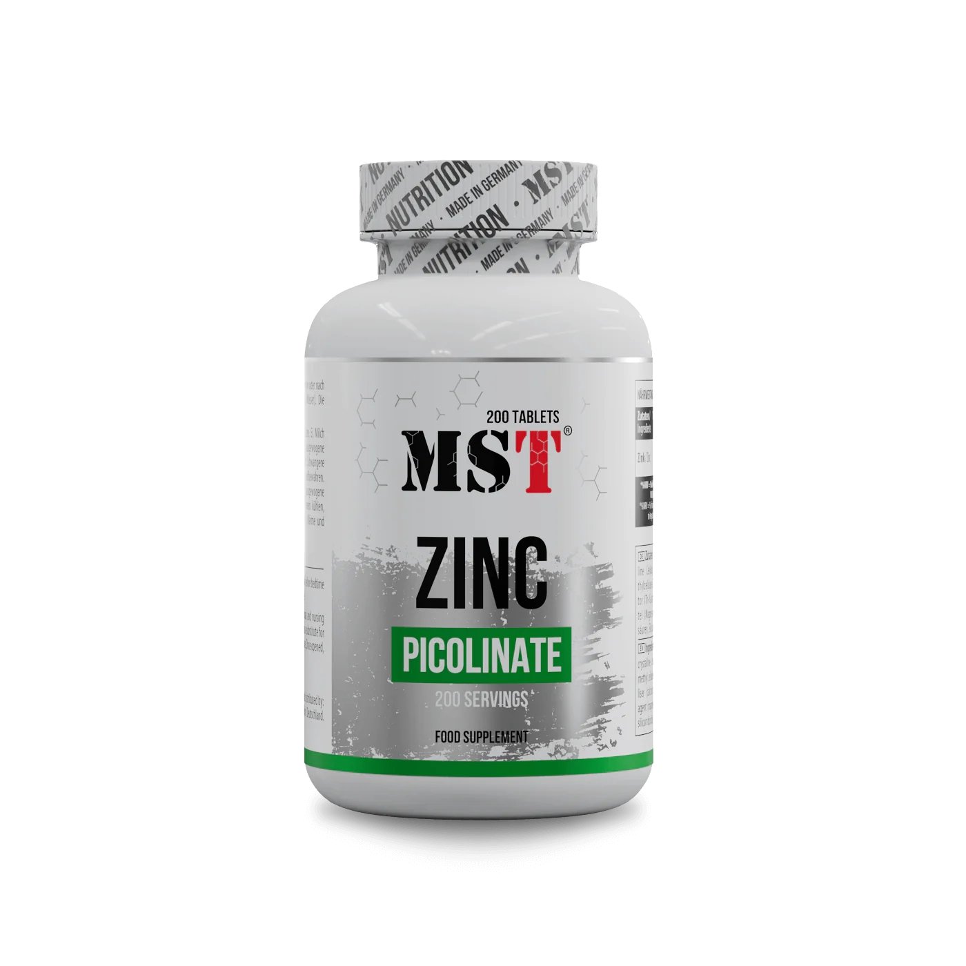 MST Nutrition Витамины и минералы MST Zinc Picolinate, 200 таблеток, , 