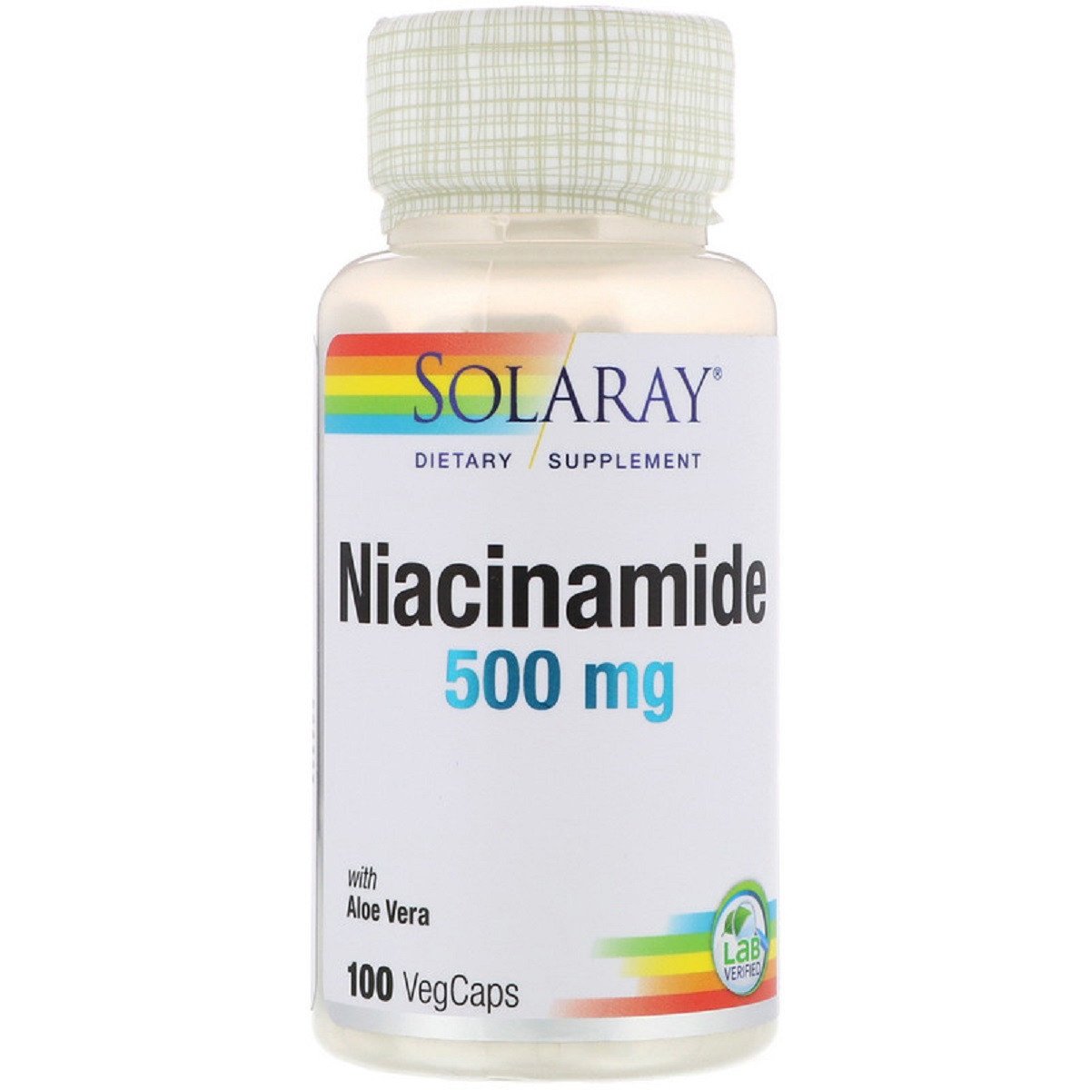 Solaray Ниацинамид (В3), Niacinamide, 500 мг, Solaray, 100 капсул, , 