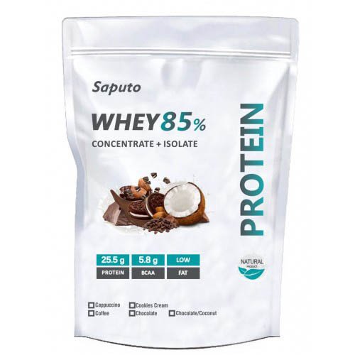 Протеин Saputo Whey Concentrate + Isolate 85%, 900 грамм Шоколад,  ml, Saputo. Protein. Mass Gain recovery Anti-catabolic properties 