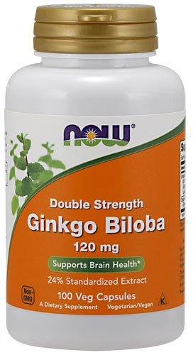 Now NOW Ginkgo Biloba Double Strength 120 mg 100 капс Без вкуса, , 100 капс