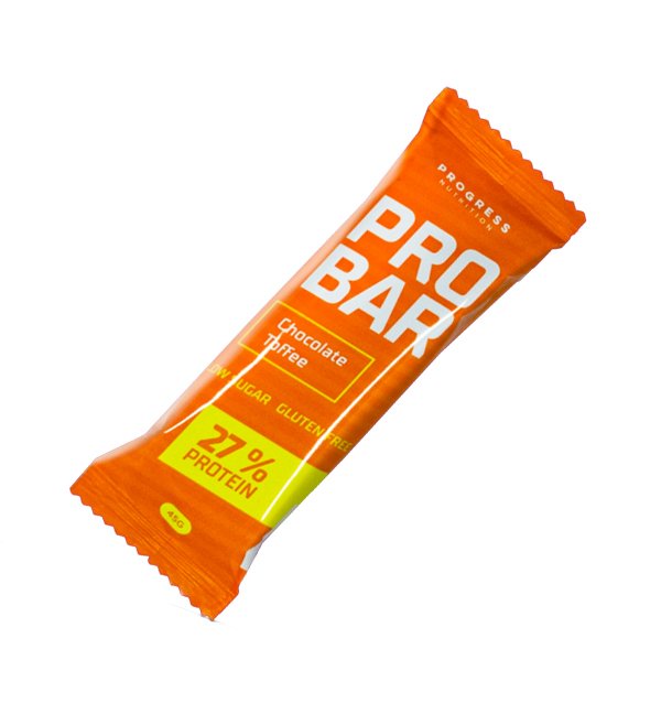 Батончик Progress Nutrition Pro Bar, 45 грамм Шоколад карамель,  ml, Progress Nutrition. Bares. 