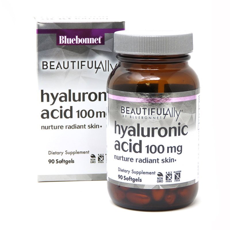 Bluebonnet Nutrition Для суставов и связок Bluebonnet Hyaluronic Acid 100 mg, 90 капсул - Beautiful Ally , , 