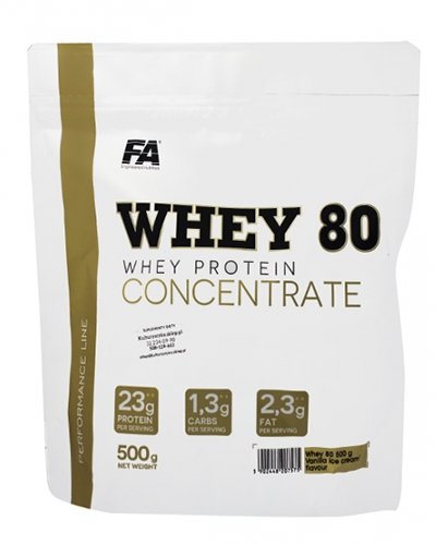 Whey 80, 500 g, Fitness Authority. Whey Concentrate. Mass Gain recovery Anti-catabolic properties 