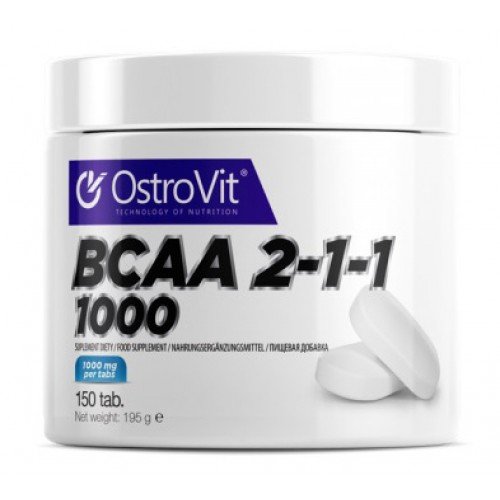 BCAA 2-1-1 1000, 150 шт, OstroVit. BCAA. Снижение веса Восстановление Антикатаболические свойства Сухая мышечная масса 